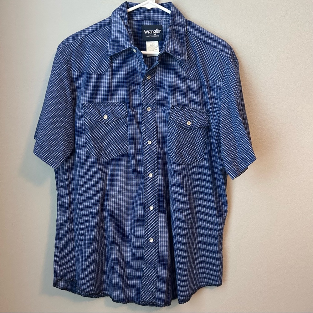 Wrangler Men's Blue Checkered Shirt